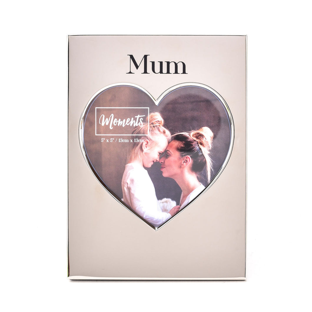 Moments Silverplated Heart Frame 5