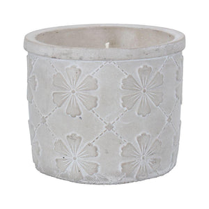 Floral Trellis Citronella Candle, Lrg - Zebra Blush