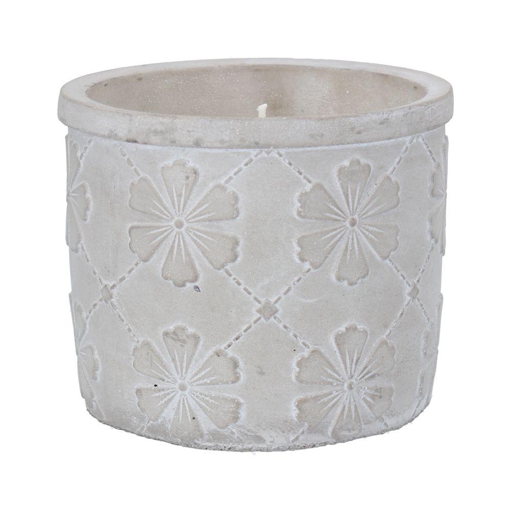 Floral Trellis Citronella Candle, Lrg - Zebra Blush