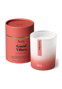 - Good Vibes Scented Candle - Ginger Rhubarb and Vanilla - Zebra Blush
