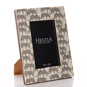 Resin Jaguar Print Photo Frame 4" x 6" - Zebra Blush