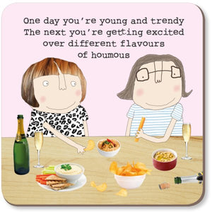 "Houmous" Coaster - Zebra Blush