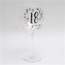 Luxe Birthday Gin Glass - Zebra Blush