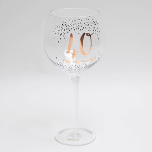 Luxe Birthday Gin Glass - Zebra Blush