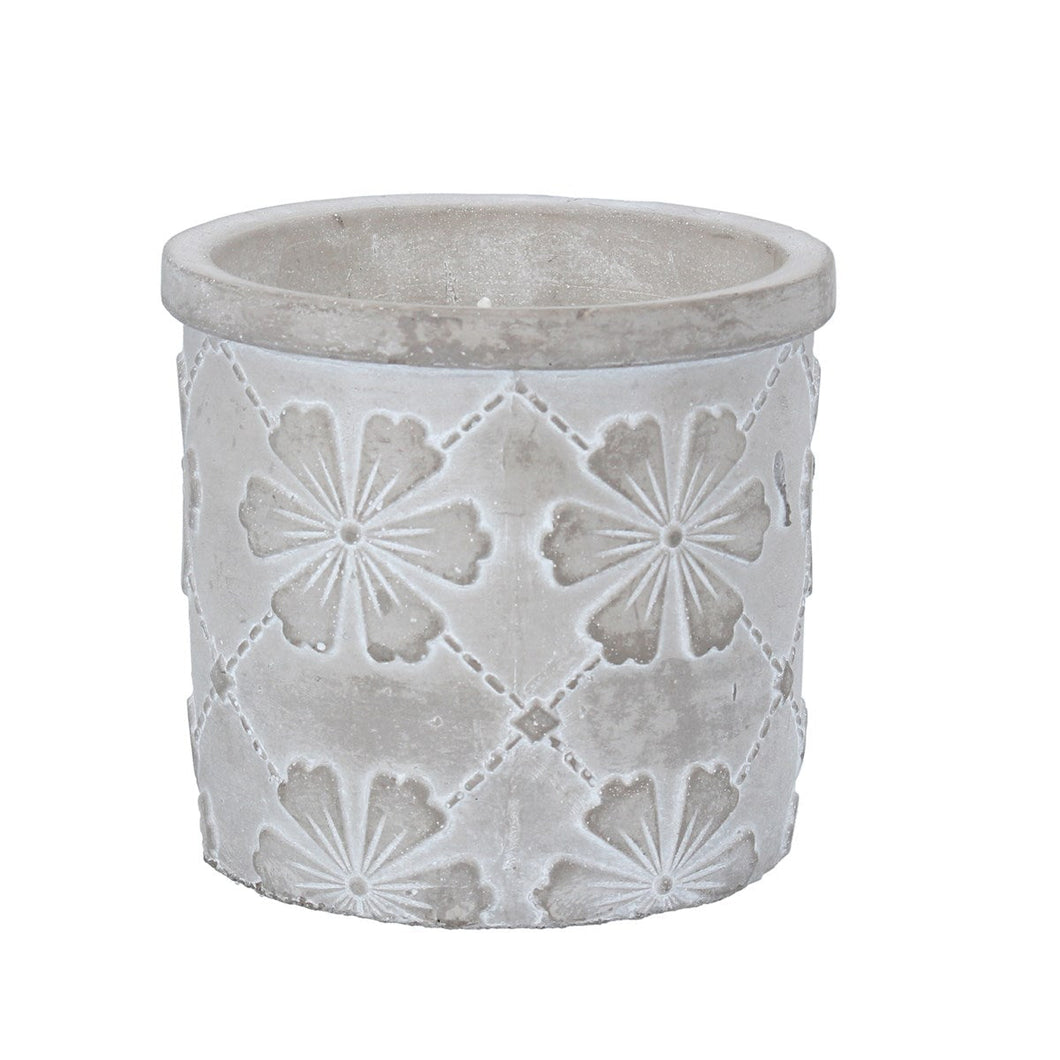 Floral Trellis Citronella Candle, Sml - Zebra Blush
