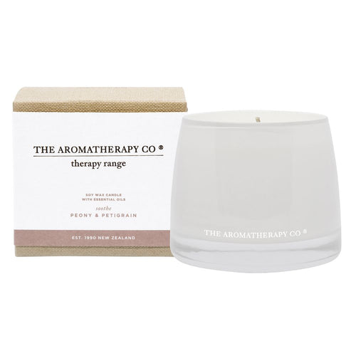 Peony and Petitgrain Soothe Therapy Candle - Zebra Blush