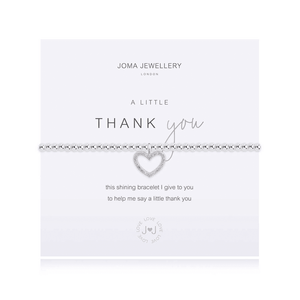 A Little "Thank You" Silver Bracelet - Zebra Blush