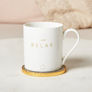Porcelain Mug 'And Relax'