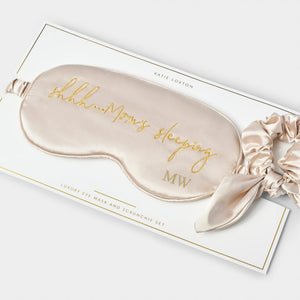 Eye Mask & Scrunchie Set 'Shh Mum is Sleeping'