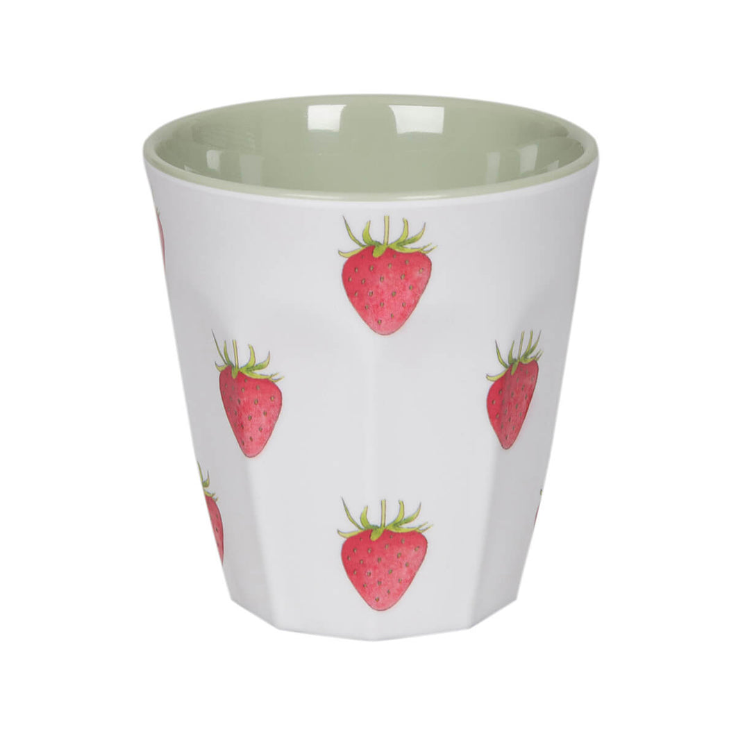 Beaker - Melamine - Adult - Strawberries - Zebra Blush