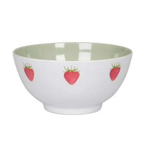 Bowl - Melamine - Adult - Strawberries - Zebra Blush