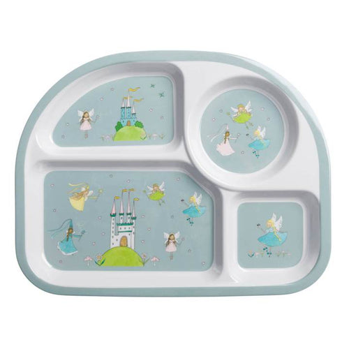 Divider Plate - Melamine - Childrens - Princess Fairi - Zebra Blush