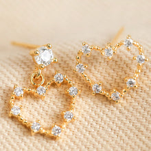 Load image into Gallery viewer, Mismatched Heart Crystal Earrings
