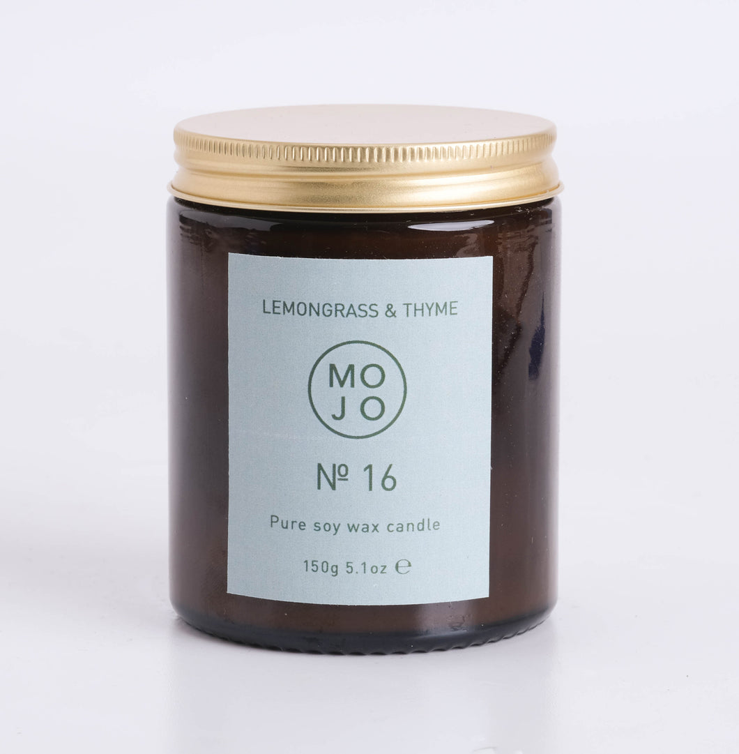 MOJO LEMONGRASS AND THYME CANDLE No. 16     150g small - Zebra Blush