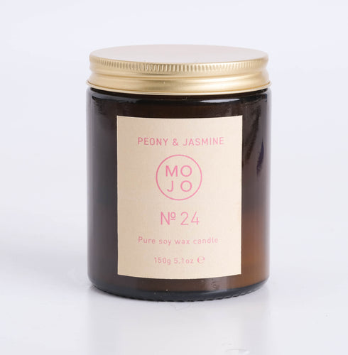 MOJO PEONY & JASMIN CANDLE NO 24 -150g small - Zebra Blush