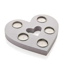 Load image into Gallery viewer, Moments Large Heart Shaped Multiple Tea Light Holder 20cm
