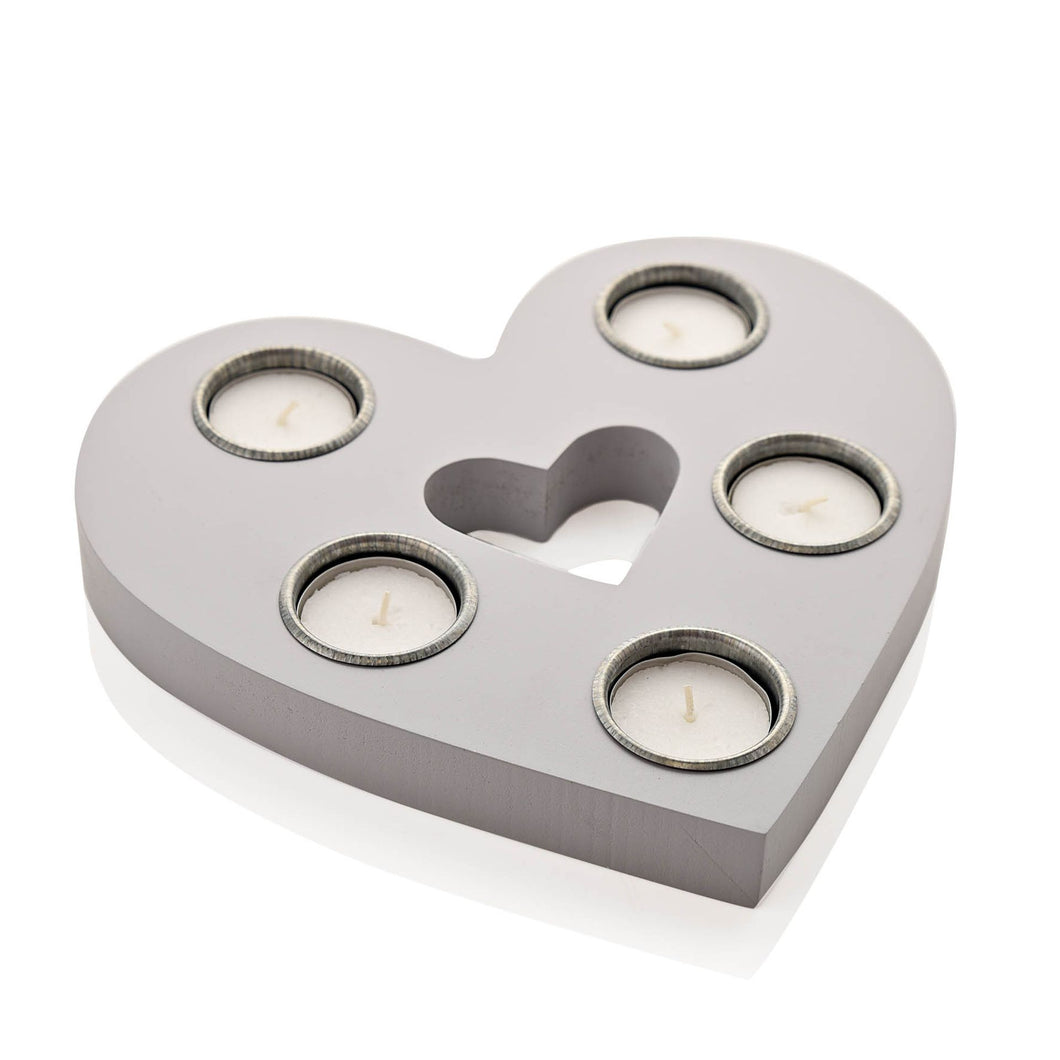 Moments Large Heart Shaped Multiple Tea Light Holder 20cm