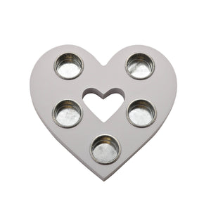 Moments Large Heart Shaped Multiple Tea Light Holder 20cm