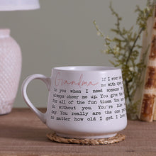 Load image into Gallery viewer, Moments Stoneware Mug Grandma
