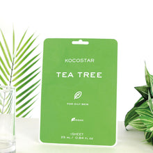 Load image into Gallery viewer, Kocostar Face Sheet Mask - Tea Tree - Zebra Blush
