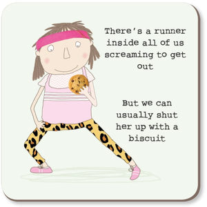 "Runner Biscuit" Coaster - Zebra Blush