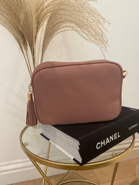 Cross Body Bag Single Zip - Dark Pink