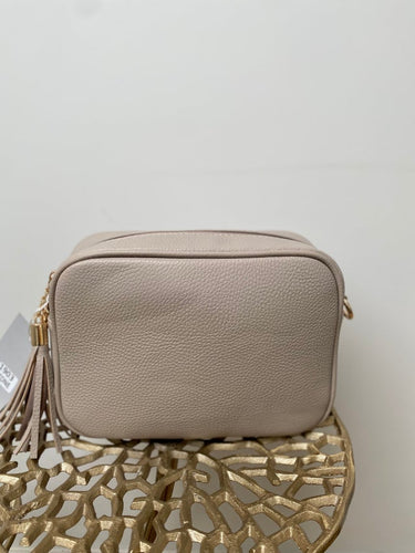 Cross Body Bag, Stone, Single Zip - Zebra Blush