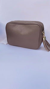 Cross Bag, Mocha Double Zip