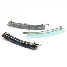 Load image into Gallery viewer, 3 PACK AQUA MIX/PAUA SHELL EFFECT HAIR SLIDES - Zebra Blush
