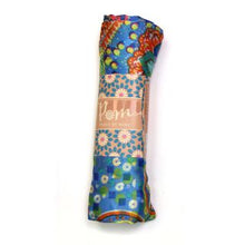Load image into Gallery viewer, AQUA/BLUE MIX BRIGHT PAISLEY SILK FEEL SCARF - Zebra Blush
