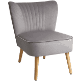 Occasional Grey Chair - Zebra Blush