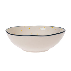 Nibbles Bowl - Stoneware - Bees - Zebra Blush