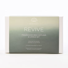 Load image into Gallery viewer, Serenity Revive - Fragranced Reed Diffuser &amp; Candle Set - Zebra Blush
