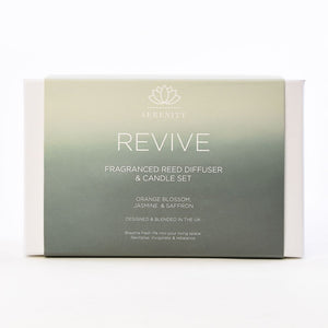 Serenity Revive - Fragranced Reed Diffuser & Candle Set - Zebra Blush