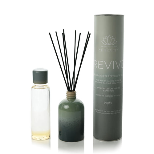 Serenity Revive Ceramic 220ml Diffuser Orange Jasmine - Zebra Blush