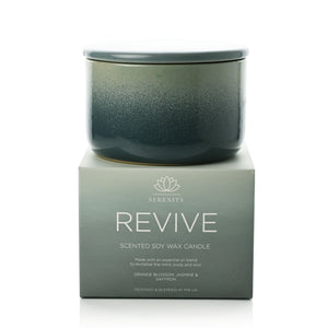 Serenity Revive Ceramic 430g Candle-OrangeJasmine&Saffron - Zebra Blush
