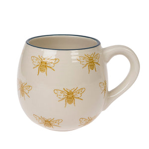 Mug - Stoneware - Patterned - Bees - Zebra Blush