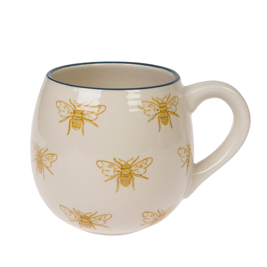 Mug - Stoneware - Patterned - Bees - Zebra Blush