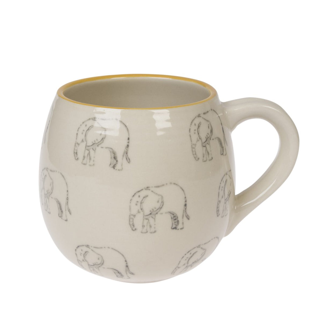 Mug - Stoneware - Patterned - Elephants - Zebra Blush