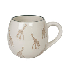 Load image into Gallery viewer, Mug - Stoneware - Patterned - ZSL - Giraffe - Zebra Blush
