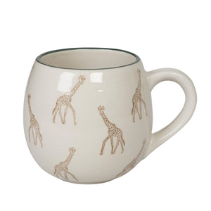 Mug - Stoneware - Patterned - ZSL - Giraffe - Zebra Blush