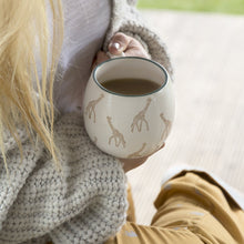 Load image into Gallery viewer, Mug - Stoneware - Patterned - ZSL - Giraffe - Zebra Blush
