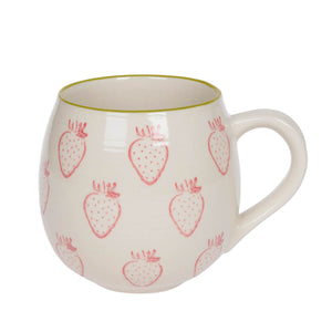 Mug - Stoneware - Patterned - Strawberries - Zebra Blush