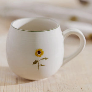 Mug - Stoneware - Patterned - Sunflowers