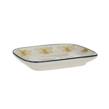 Load image into Gallery viewer, Stoneware Soap Dish - Bees - Zebra Blush
