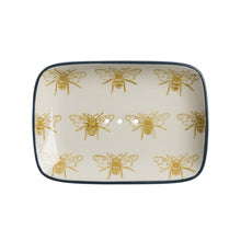 Load image into Gallery viewer, Stoneware Soap Dish - Bees - Zebra Blush
