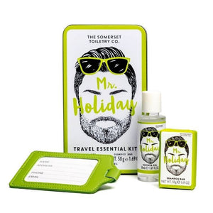 Mr. Holiday Travel Essentials Kit Gift Tin Hinoki & Birch