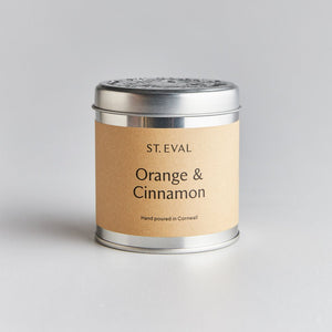 Orange & Cinnamon Scented Tin Candle - Zebra Blush