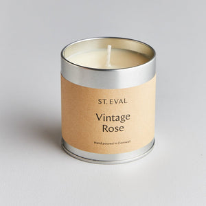 Vintage Rose Scented Tin Candle - Zebra Blush