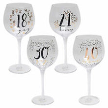 Load image into Gallery viewer, Luxe Birthday Gin Glass - Zebra Blush
